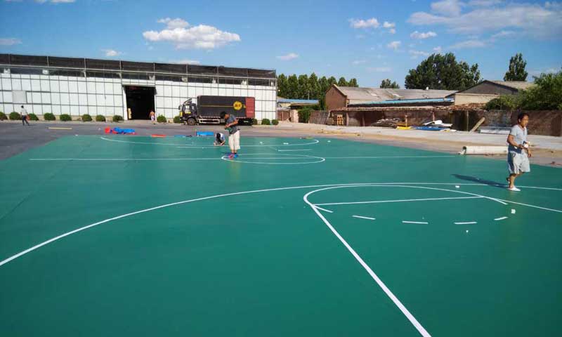 河北省石家莊室外籃球場地板